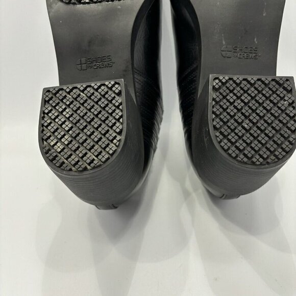Shoes For Crews Eva 52118 Black Leather Almond Toe Slip Oil Resistant Shoes 11M - Picture 15 of 16